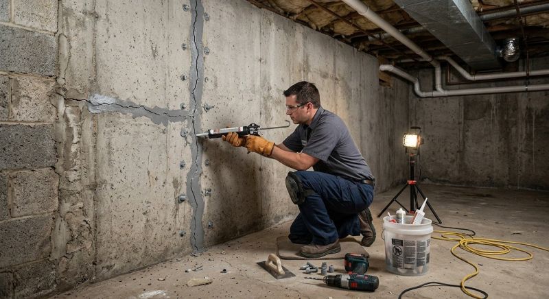 Basement Crack Repair in Tooele, UT