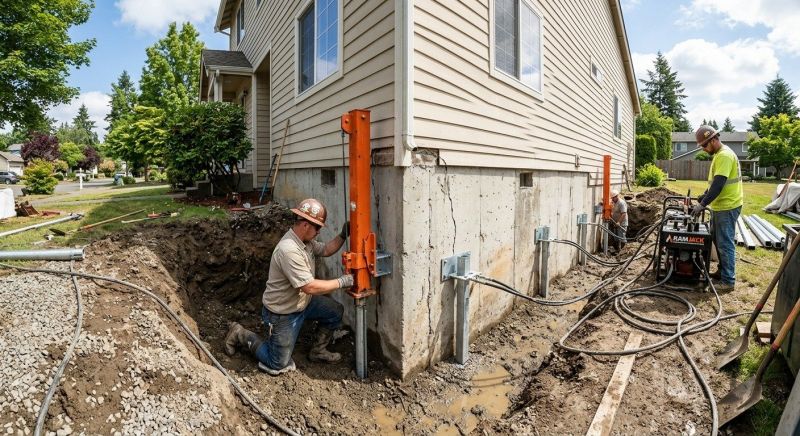Sinking Foundation Repair in Midvale, UT